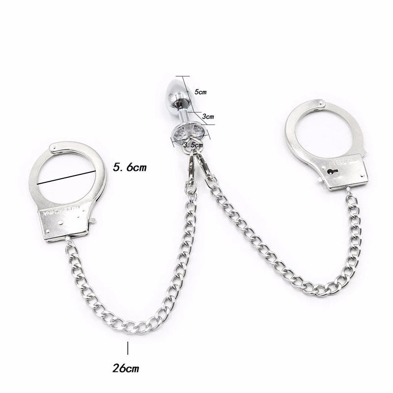 Handcuffs with Anal Plug