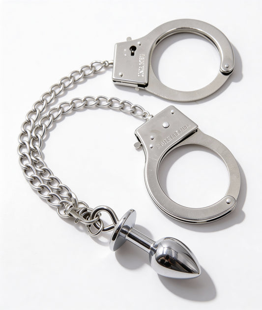 Handcuffs with Anal Plug
